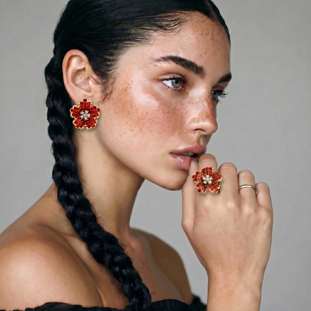 Crimson Bloom Ring